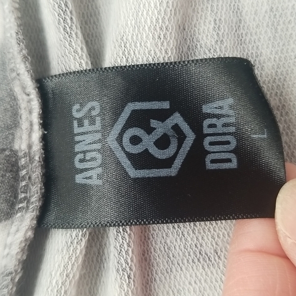 Agnes & Dora SZ Large Cardigan Gray Camo Super Soft Lightweight Long Button Up - Picture 6 of 8